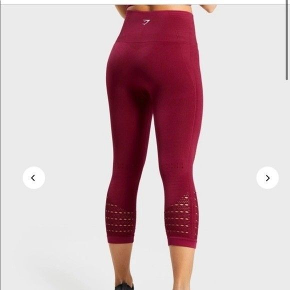 Gymshark Energy Magenta High waisted cropped athletic leggings size XS - Picture 2 of 12